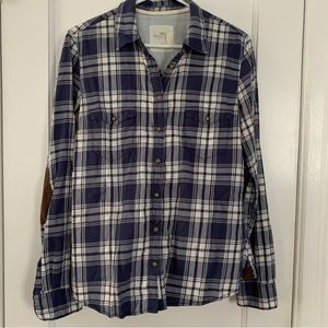 H&M Plaid Flannel Blue Medium